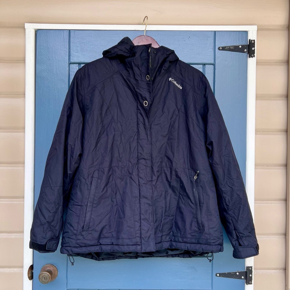 Columbia Jacket Black Omni Tech Parka Puffer Coat Women’s Size XL
